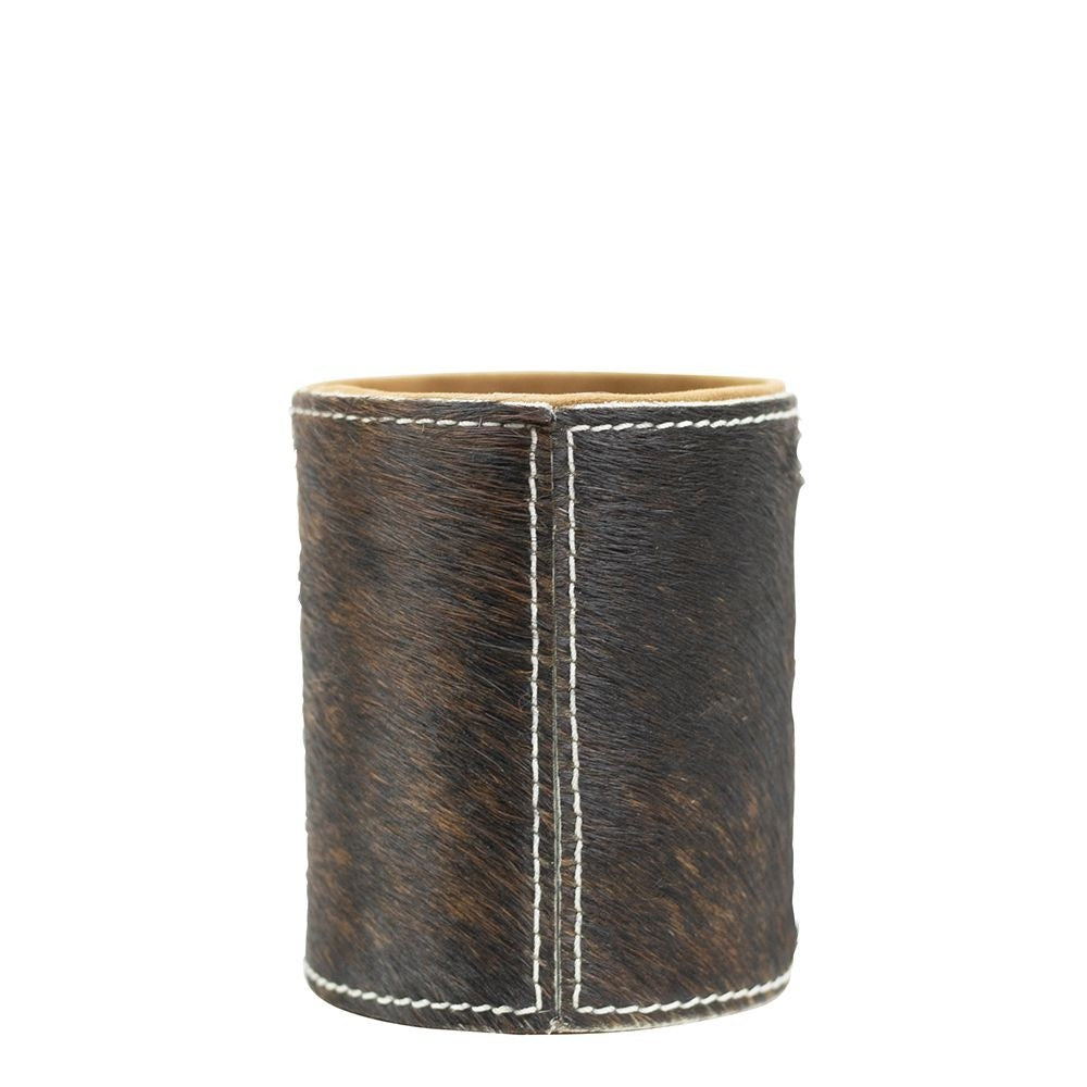 Cowhide Pencil Pot - Brindle