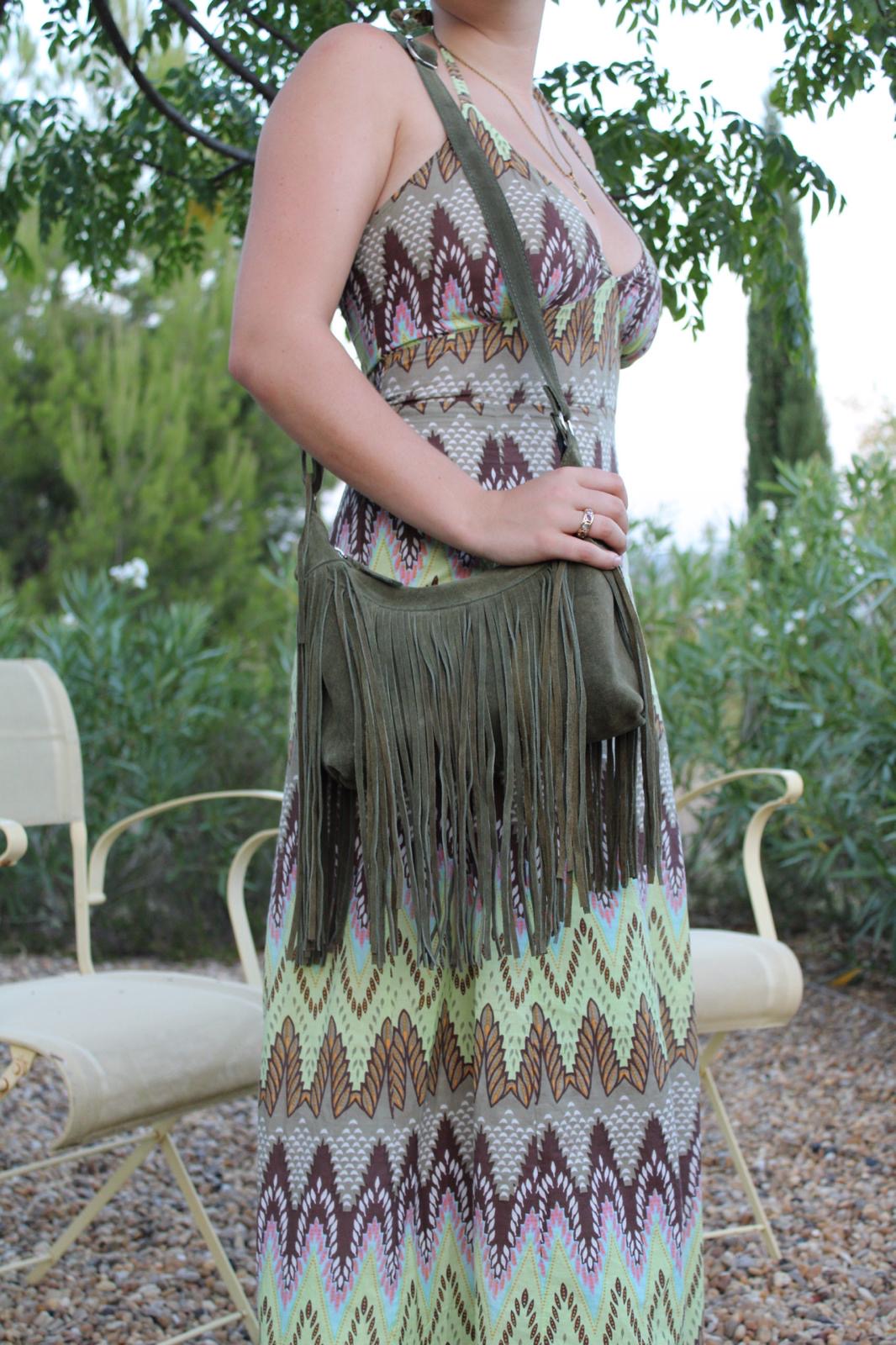 'Beth' Suede Fringe Bag