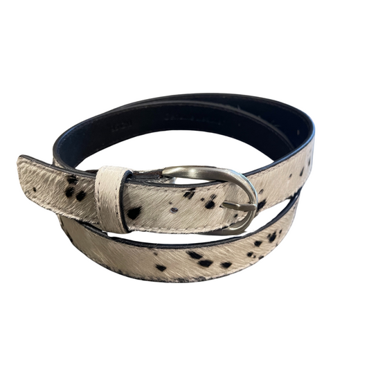 Animal Print Cowhide Belt - Cow