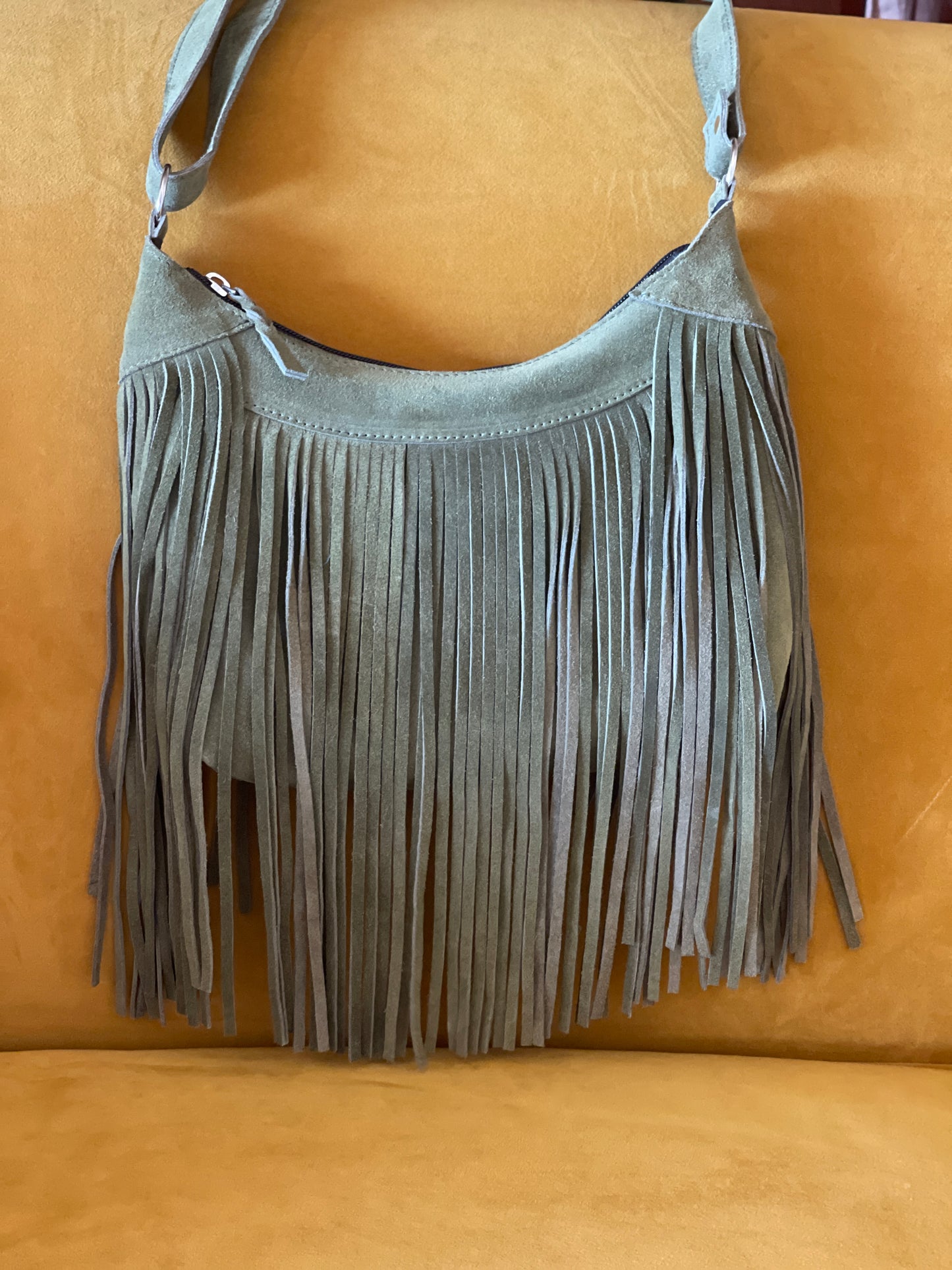 'Beth' Suede Fringe Bag
