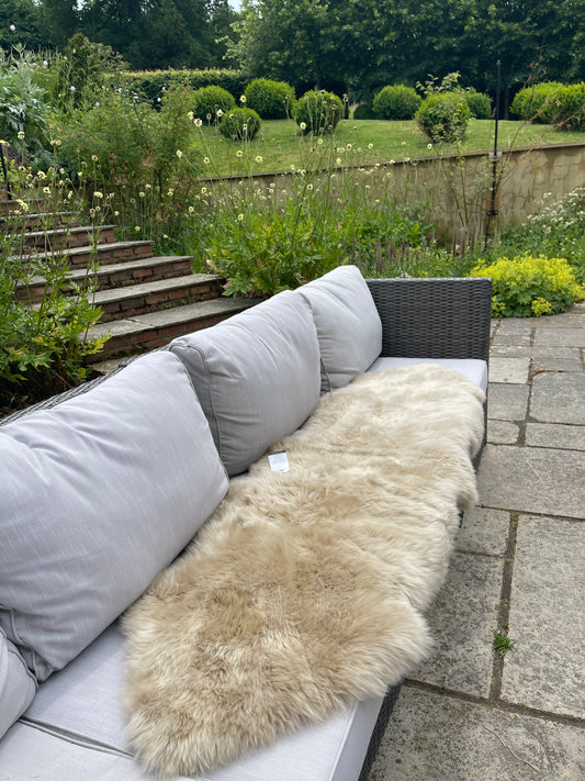 Double Sheepskin Rug - Shaved - Oyster/Off White