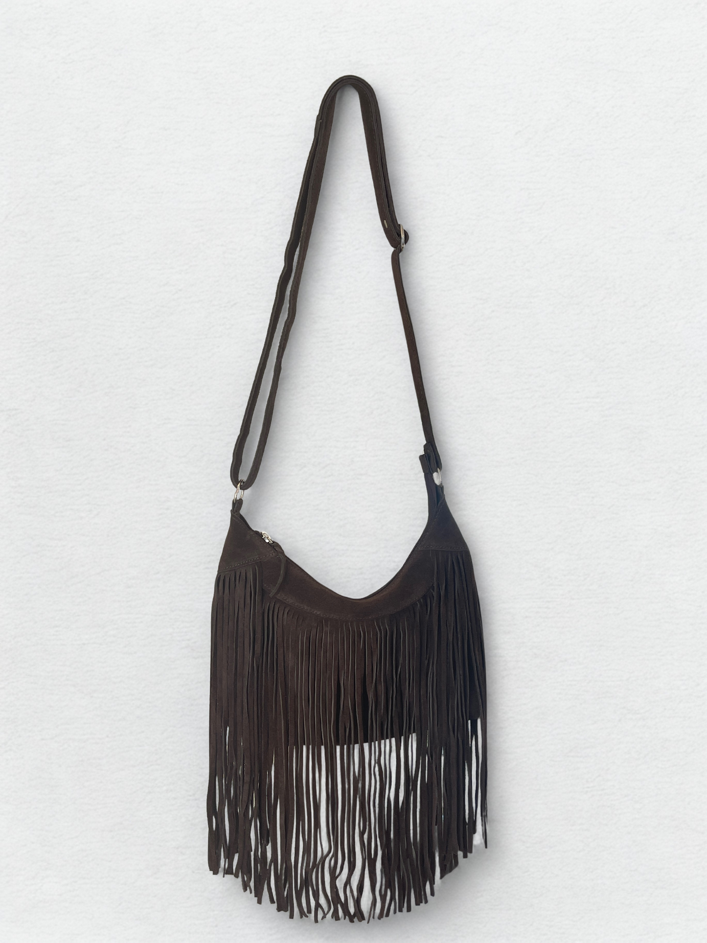 'Beth' Suede Fringe Bag