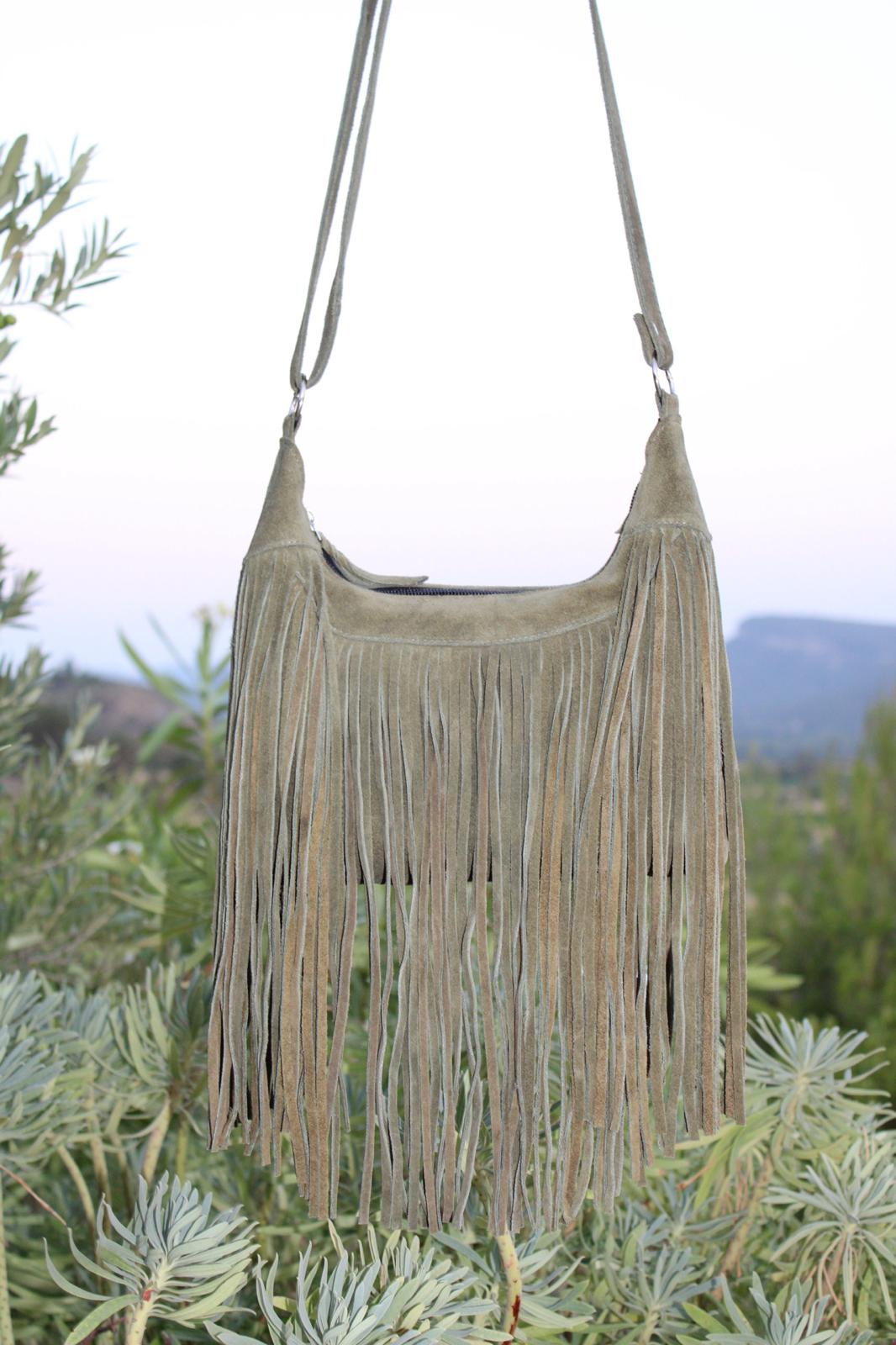 'Beth' Suede Fringe Bag