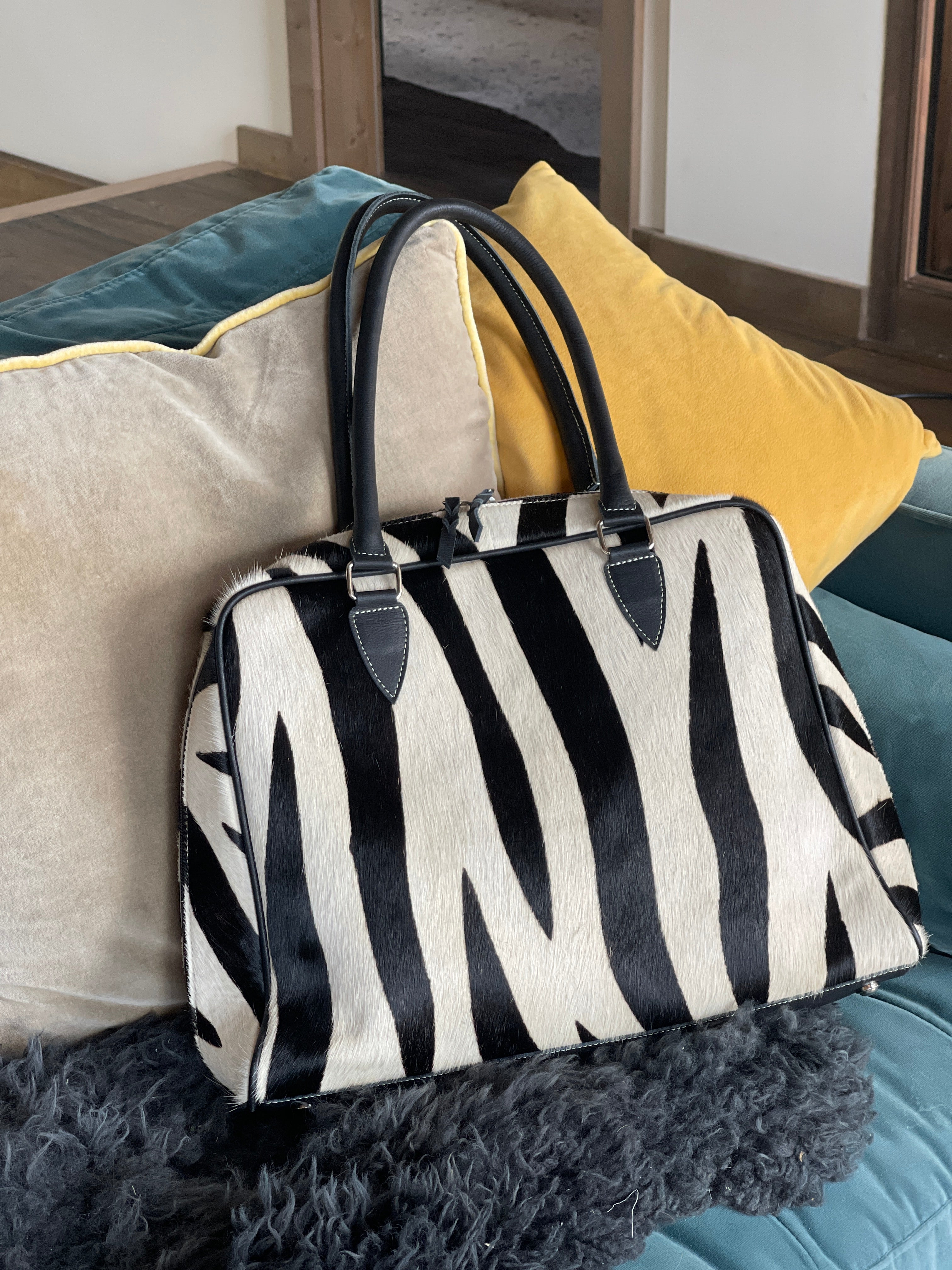 Ziggy Bowling Bag - Zebra | Forever Wild Interiors