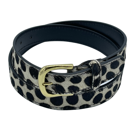 Animal Print Cowhide Belt - Dalmatian