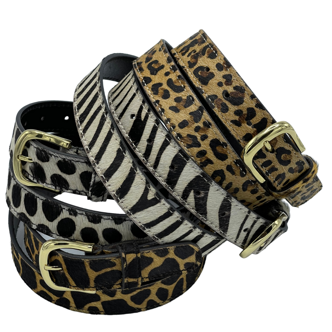 Animal Print Cowhide Belt - Dalmatian
