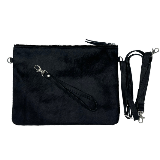 Galloway Plain Black Crossbody / Clutch - Large