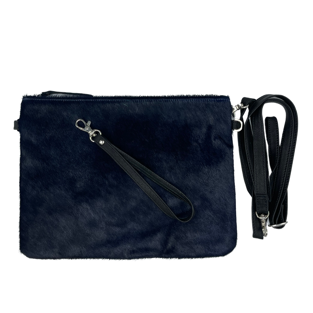 Galloway Plain Black Crossbody / Clutch - Large