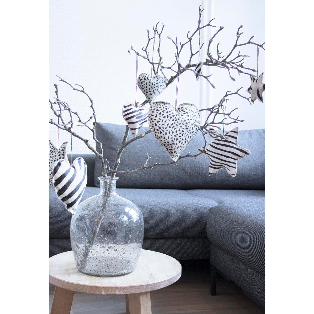 Star Cowhide Hanging Decoration - Zebra - Large