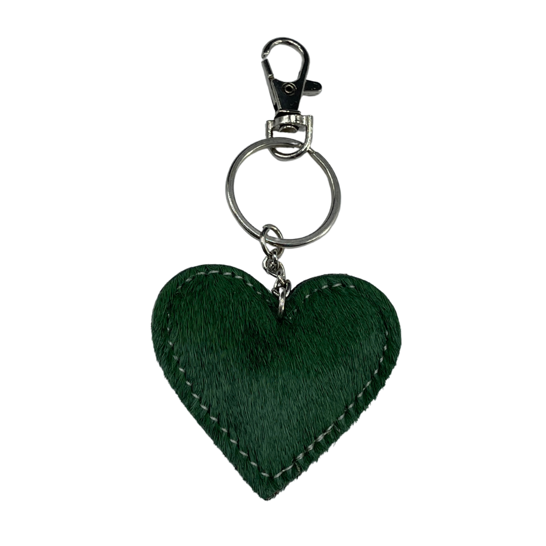 Heart Cowhide Keyring
