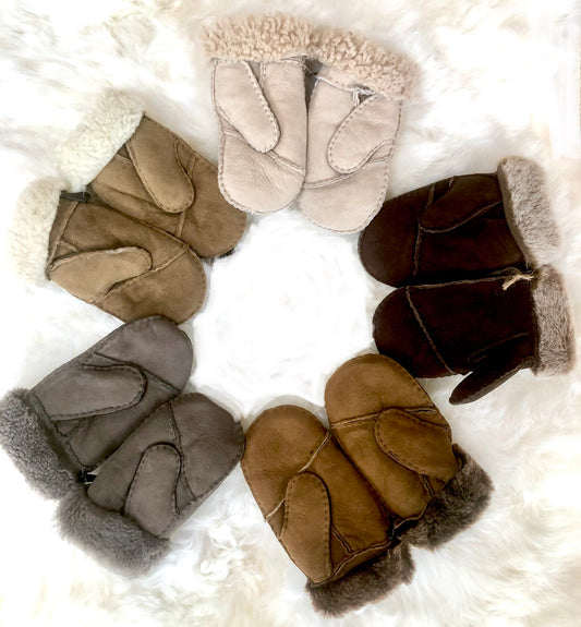 Sheepskin Mittens - Age 5-8