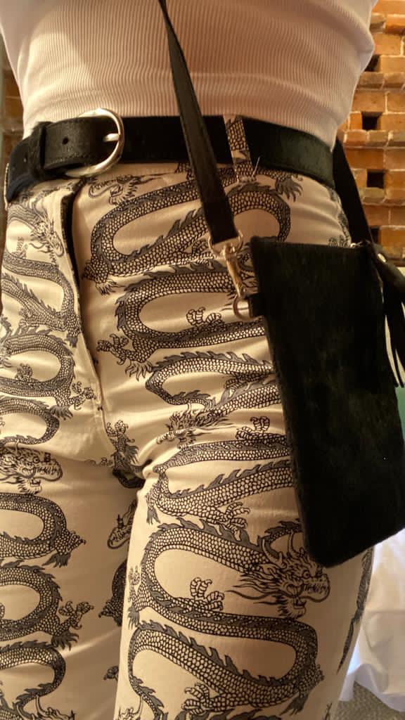 Cowhide Crossbody Phone Pouch - Tuli Aztec