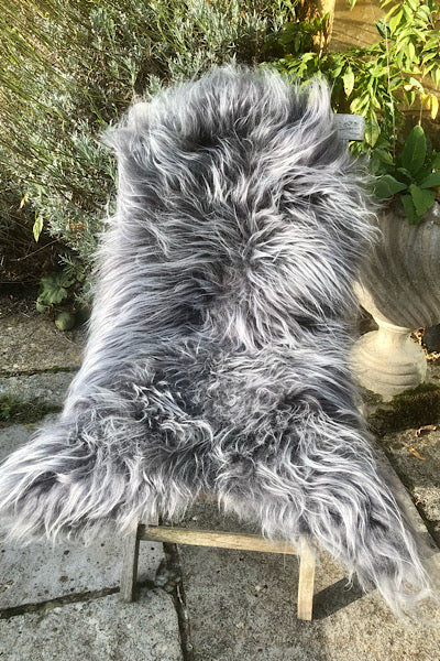 Icelandic Sheepskin Rug - Long Hair - Steel Grey